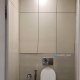 Шкаф в нише туалета с фасадами Эмаль матовая без ручек