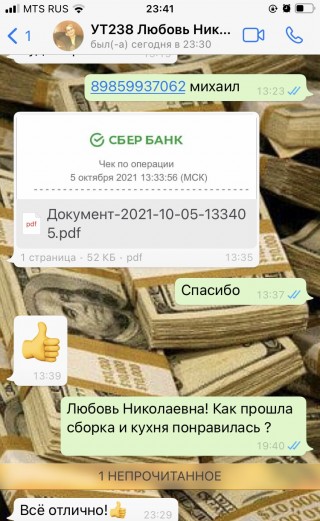 Заказ УТ238. Глянцевая кухня бордо