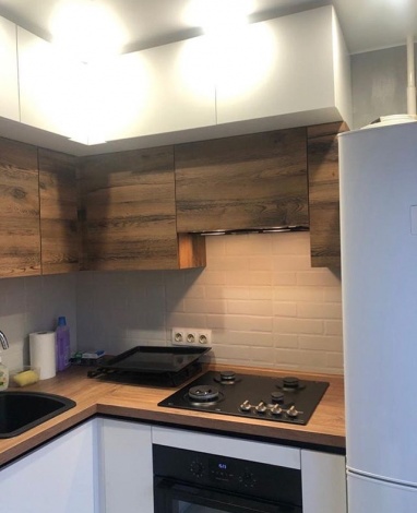 Кухня в хрущевку для молодой пары