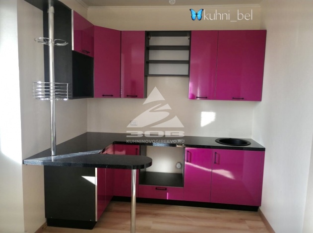 Кухня ФУКСИ, пластик глянец.