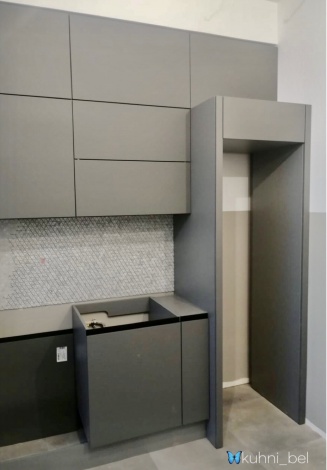Кухня из матового пластика