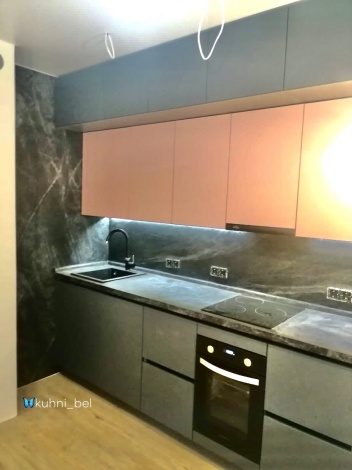 Заказ УТ217. Кухня ЛОФТ с антресолями до потолка