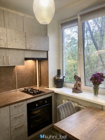 Заказ УТ189. Серая кухня под бетон в стиле Лофт