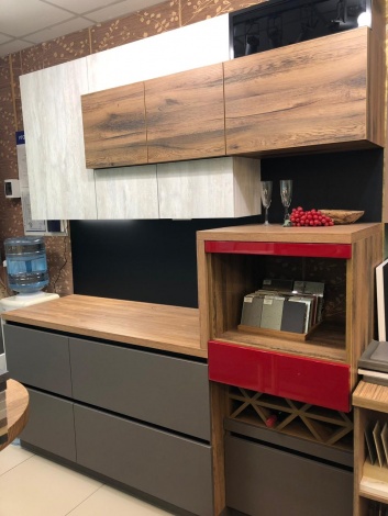 Кухня в 3х цветах в стиле Лофт