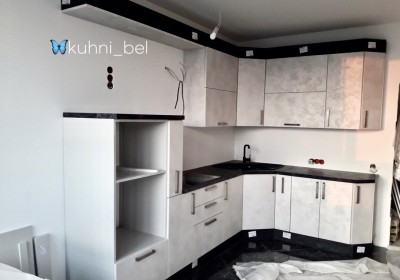 Кухня из пластика "под бетон"