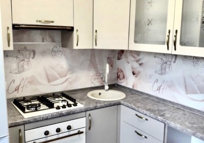 Кухня Кашемир, мдф-пвх с прямыми фасадами