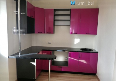 Заказ УТ138. Кухня ФУКСИ, пластика глянец.