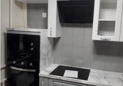 Кухня бело-серая, Неоклассика.