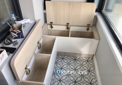 Шкаф - скамейка на балкон из лдсп