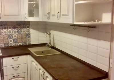 Заказ УТ219.Классическая кухня с фасадами миф-пвх с антуральной патиной