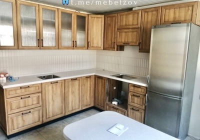 Кухня в дом с фасадами миф-пвх "под массив"