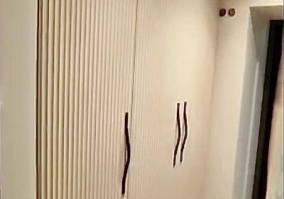 Шкаф с фасадами волна