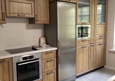 УТ258. Кухня в дом из мдф-пвх под массив